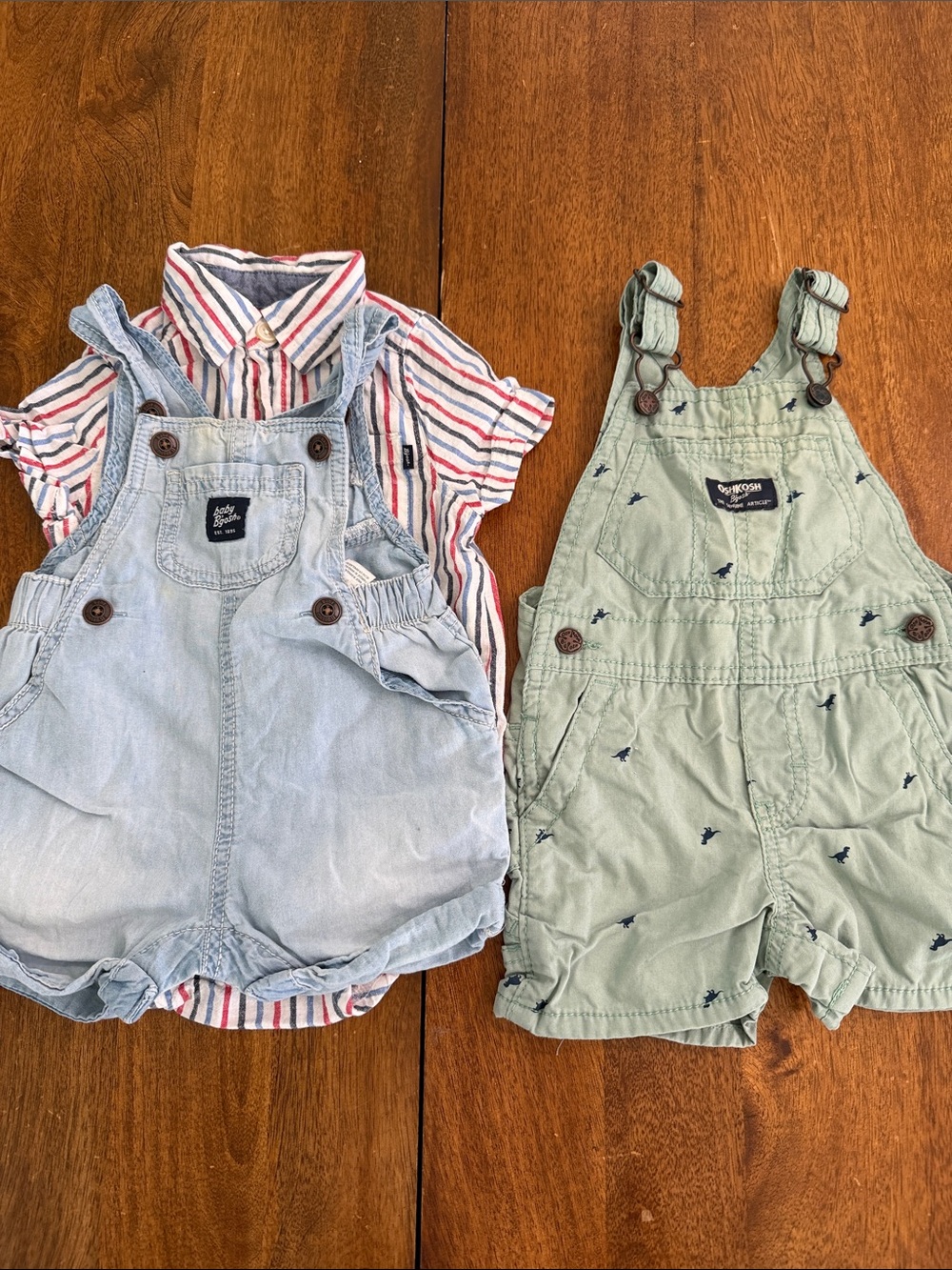 Set of 2 OshKosh B'gosh Overalls 6 months